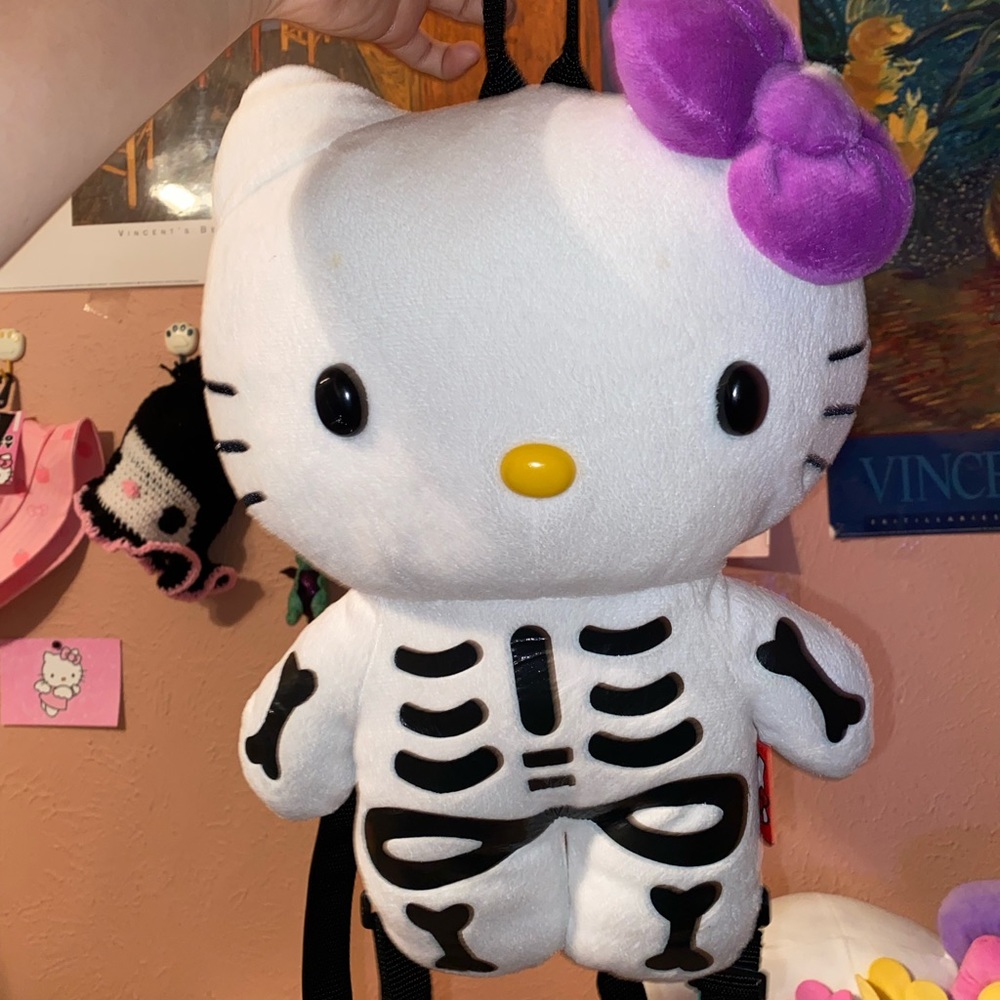 Rare Skeleton Halloween hello kitty backpack